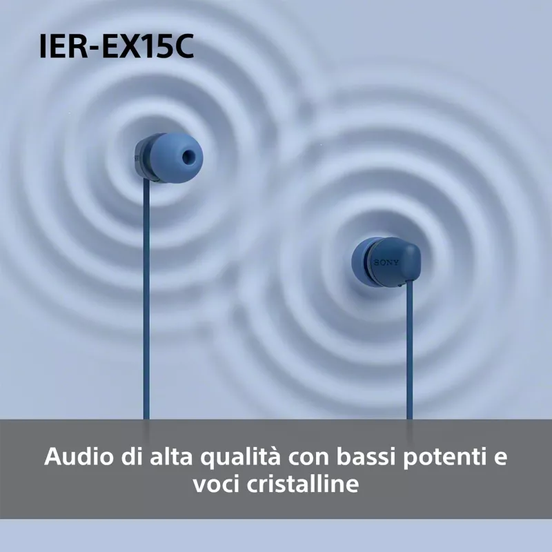 Sony IER-EX15C ausinės su mikrofonu, laidinės, įkūrinės, skambučiams ir muzikai, USB-C, juodos