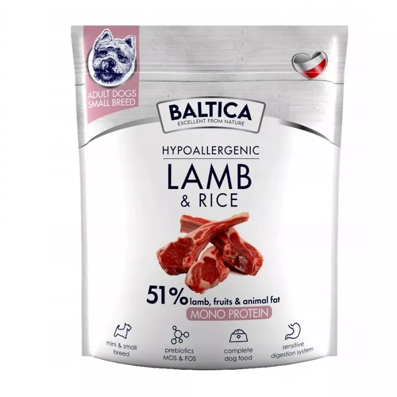 BALTICA Nutraceutic Hypoallergenic S ėriena su ryžiais - sausas šunų maistas - 1kg