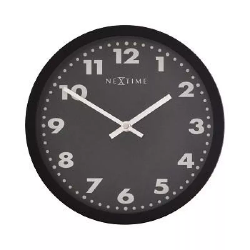NeXtime klok 2906ma Mercure, Ø 25 cm, Sieninis, Juodas