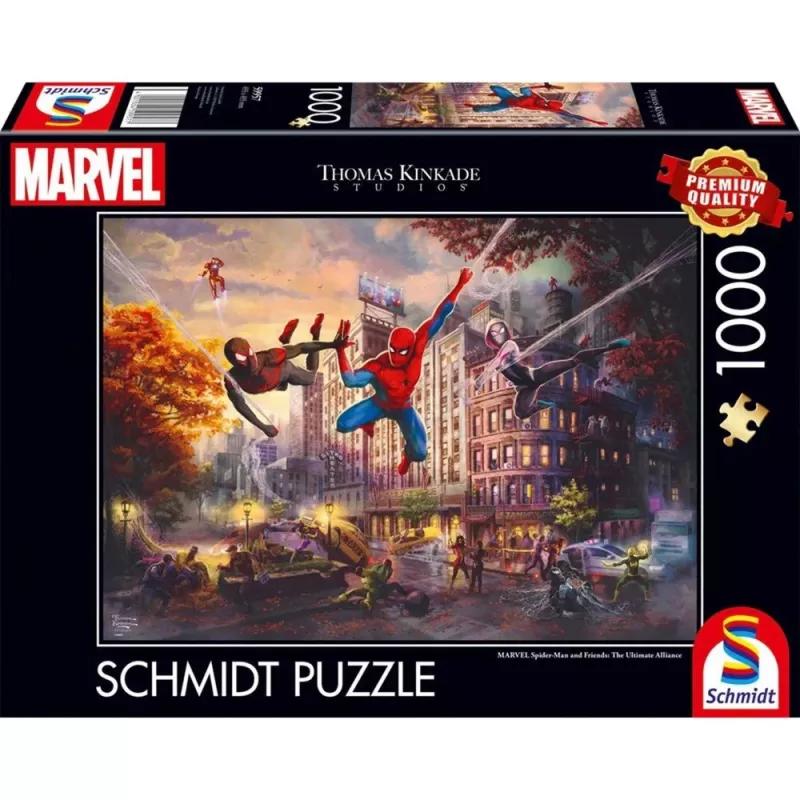Dėlionė schmidt spiele Thomas Kinkade Studios 1000 dalių Marvel Spider-Man & Friends