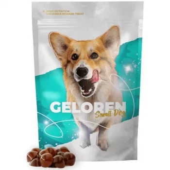 Papildas mažiems šunims CONTIPRO GELOREN Small Dog Joints 180 g želatinos pagrindu sąnarių palaikymui skirtas paketėlis