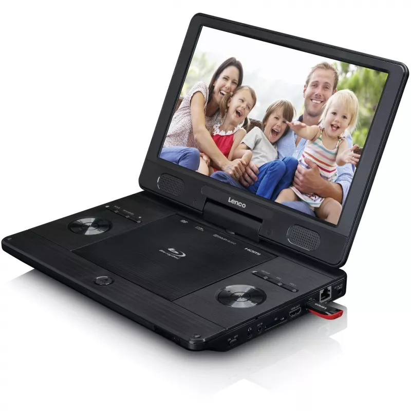 Lenco BRP-1150BK – nešiojamasis Blu-ray diskų grotuvas – ekranas: 29,5 cm (11,5 inch) – juodos spalvos