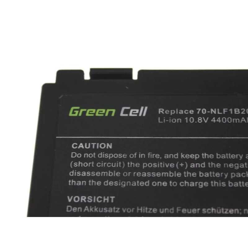 Baterija Green Cell AS01 skirta ASUS K40 K50 K60 K70 X70, Li-Ion 10.8V 4400mAh, 6 celės, juoda