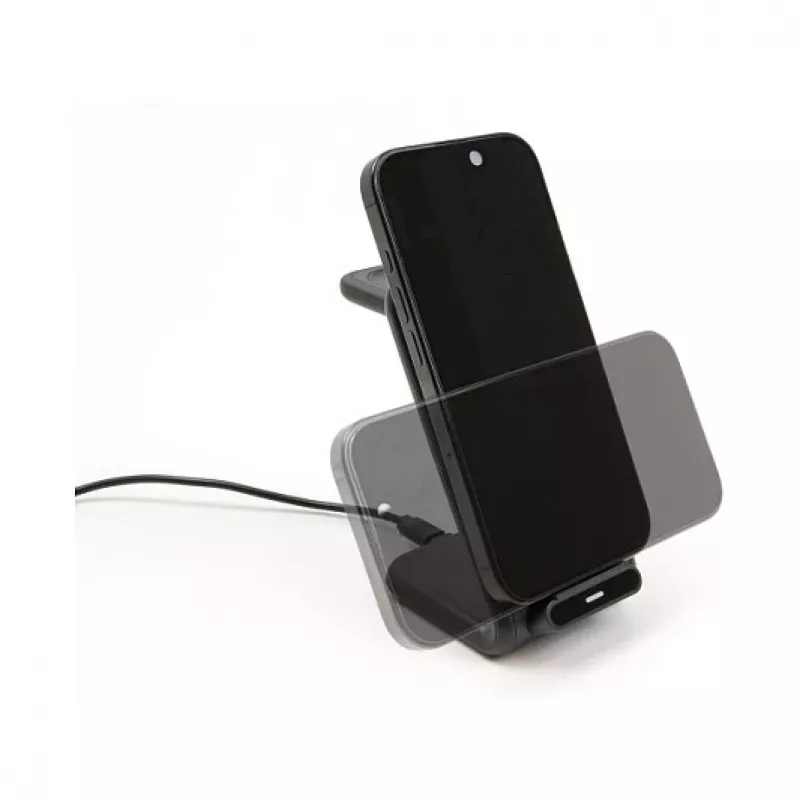“DELOCK 66941” belaidis 3-in-1 įkroviklis, skirtas išmaniajam telefonui, išmaniajam laikrodžiui ir ausinėms, USB-C, 15 W, vidinis, juodas