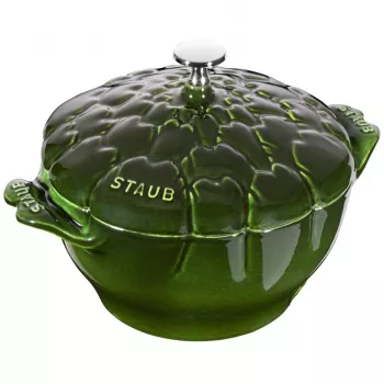 Staub apvalus ketaus artišoko puodas – 3 l, žalias
