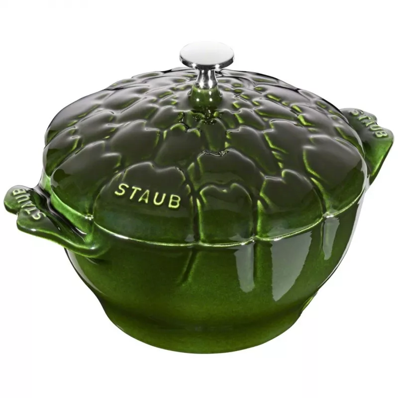 Staub apvalus ketaus artišoko puodas – 3 l, žalias