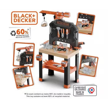 Vaikų dirbtuvių žaislas SMOBY Bricolo Builder 7600360741 - Statybinių įrankių rinkinys vaidmenų žaidimams