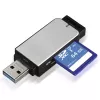 Hama 123900 kortelių skaitytuvas USB 3.2 Gen 1 (3.1 Gen 1) Juoda, Sidabrinė