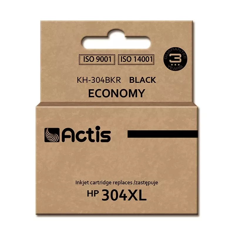 Suderinama ACTIS rašalo kasetė KH-304BKR, skirta HP 304XL, juodas pigmentinis rašalas, didelės (XL) talpos, 20 ml