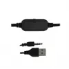 Garsiakalbiai stereo 2.0, 6W, jungtis Jack 3.5mm, maitinimas USB, Esperanza Rainbow Nortec 95855, RGB apšvietimas, juodi