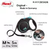 Ištraukiamas šunų pavadėlis Flexi flexi Juoda Design M — 5 m ilgio, juostinis, maks. apkrova 25 kg, ergonomiška rankena