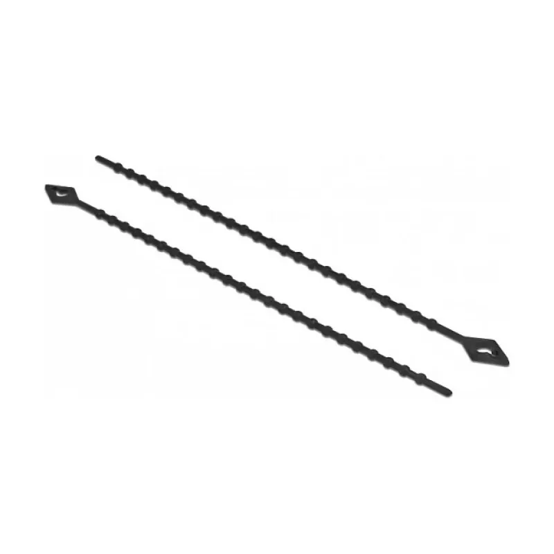 Karoliukinis kabelių raištis DeLOCK 19568 L 150 x P 2,4 mm juodas 100 vnt.