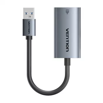 USB į Gigabit Ethernet adapteris Vention CEZ — laidinė USB magistralės sąsaja, 1000 Mbit/s, Pilka