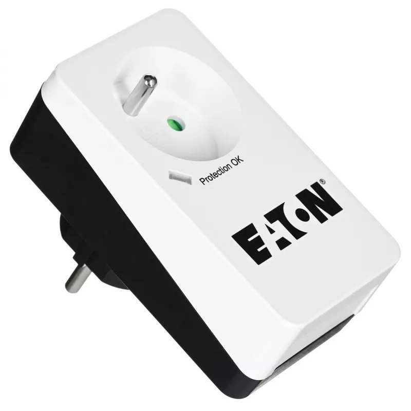 Apsaugos nuo viršįtampių dėžutė Eaton Protection Box 1 FR — 1 Type E lizdas, 220–250 V, 16 A, 4000 W, juoda, kompaktiška