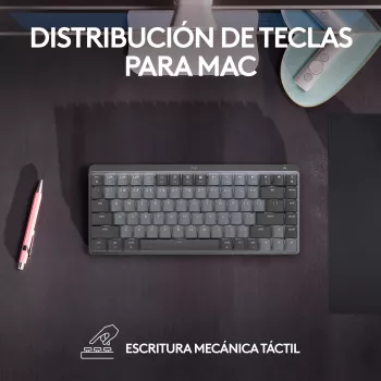 „Logitech MX Mechanical Mini“ belaidė klaviatūra be skaičių bloko, Bluetooth