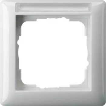 Gira Standard 55 baltas besraigtis rėmelis, termoplastikas, 80,7×80,7 mm, 11,4 mm storio