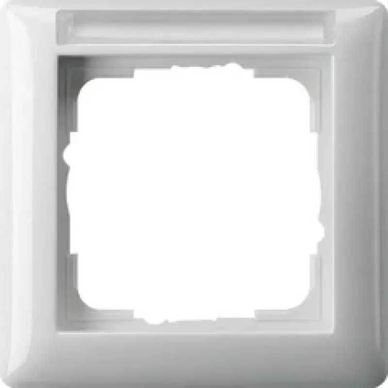 Gira Standard 55 baltas besraigtis rėmelis, termoplastikas, 80,7×80,7 mm, 11,4 mm storio