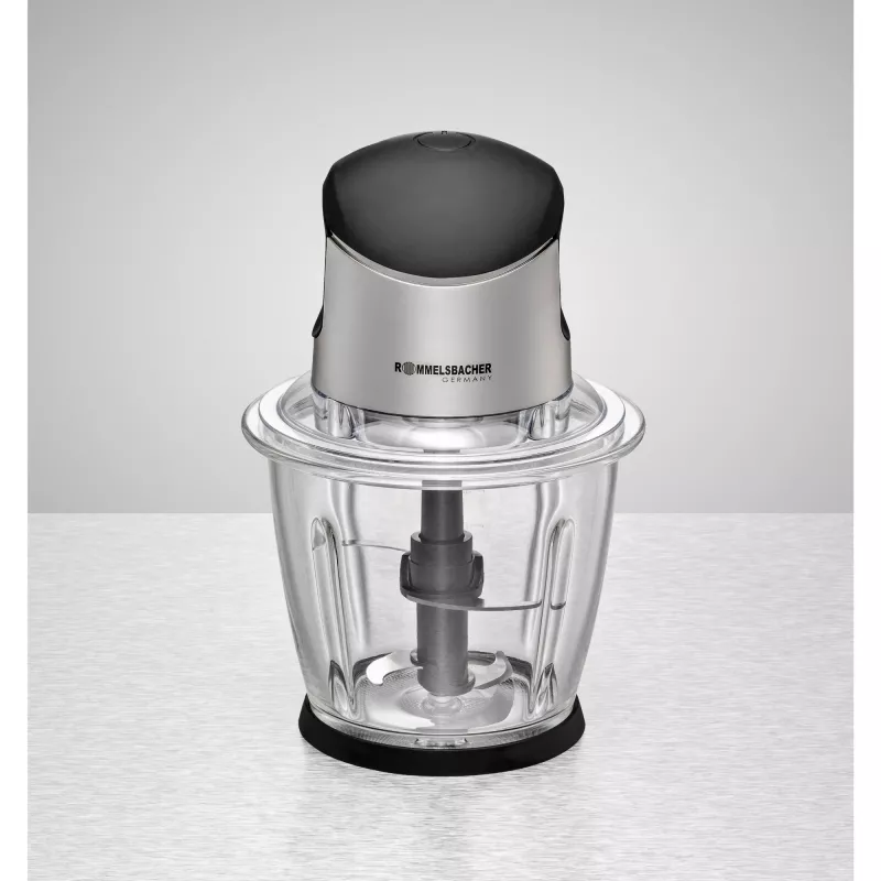 Elektrinis maisto smulkintuvas Rommelsbacher MZ 500 — 1,5 l, 500 W, juodas nerūdijantis plienas