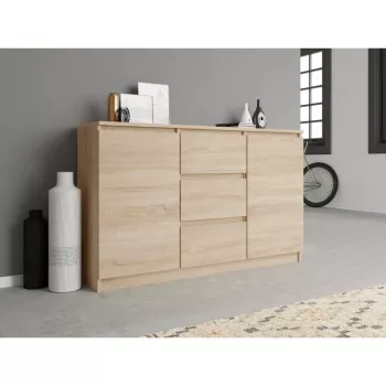 Topeshop KOMODA 2D3S DĄB SONOMA komoda