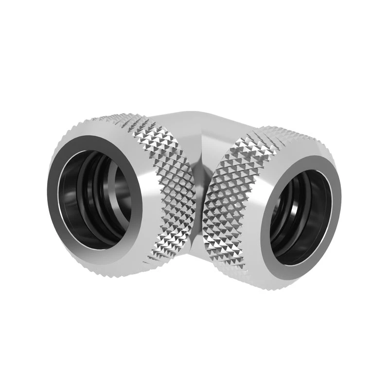 Barrow Multi-Link adapteris 90° kietavam vamzdeliui 12mm AD į 12mm AD TWT90KNS-K12 sidabrinis