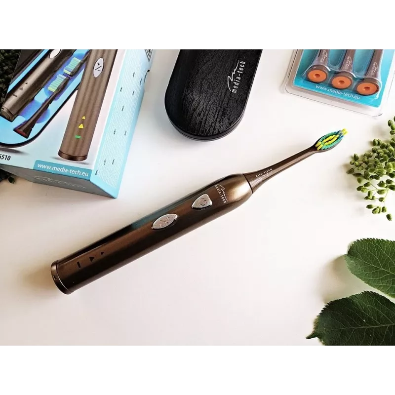 Dantų šepetėlis Media-Tech SONIC WAVECLEAN suaugusiems, rudas