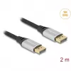 DeLOCK DisplayPort laidas 16K 60 Hz 2 m sidabrinis metalinis