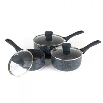 Puodų rinkinys Russell Hobbs Nightfall Stone 3 dalių 16/18/20 cm neprideganti danga