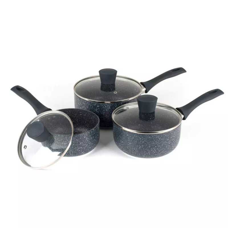 Puodų rinkinys Russell Hobbs Nightfall Stone 3 dalių 16/18/20 cm neprideganti danga