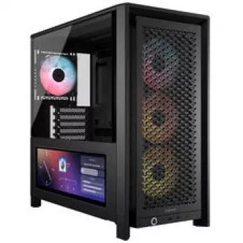 Corsair FRAME 4000D LCD RS PC-Enclosure, Midi-Tower, ATX, ARGB, Grūdintas stiklas – juoda