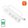Maitinimo lizdas Gosund P1 PLUS — išmanusis Wi‑Fi apsaugos nuo viršįtampių skirstytuvas su 3× AC Schuko lizdais ir 3× USB‑A prievadais