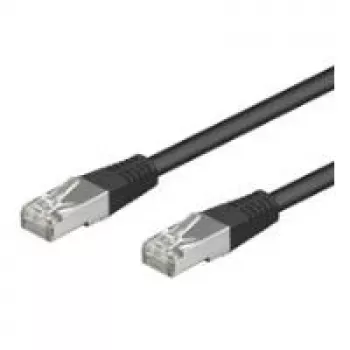 Wentronic Goobay CAT 5e komutacinis kabelis, SF/UTP, juodas, 0,25 m - CCA vario mišinys (95211)
