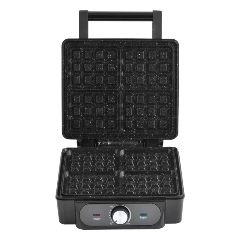 Vaflių keptuvė Lovio LVWF001BK — 1400 W, juoda, elektrinė stalviršio vaflinė