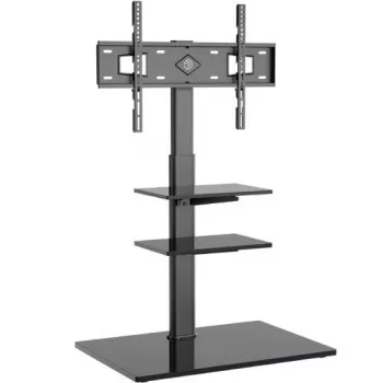 Ant grindų stovintis televizoriaus stovas ONKRON TS5550-B, skirtas 32–65 colių (81,3–165,1 cm), maksimali apkrova 30 kg, VESA 100x100–600x400, aukštis 880–1080 mm, pasukimas ±25°