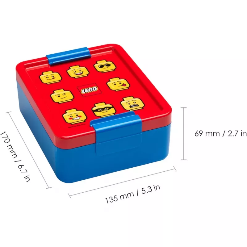 Pietų dėžutės rinkinys LEGO 40580001 Bright Blue — vaikiška pietų dėžutė ir gertuvės rinkinys
