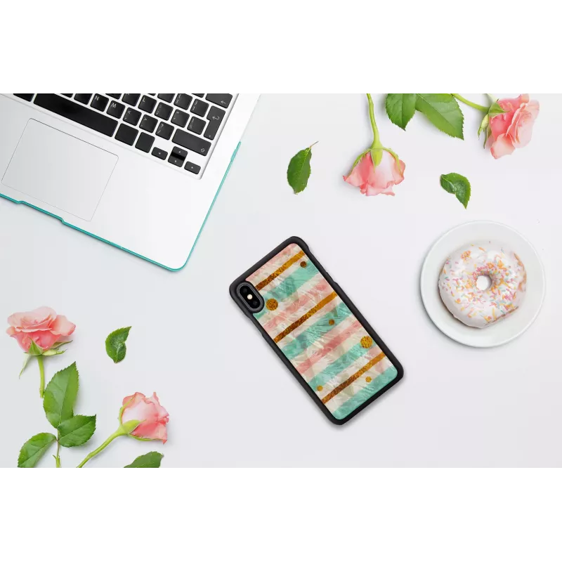 Apsauginis išmaniojo telefono dėklas iKins, skirtas iPhone XS Max — Pop Mint Juoda, kietas apvalkalas su paaukštintais kraštais