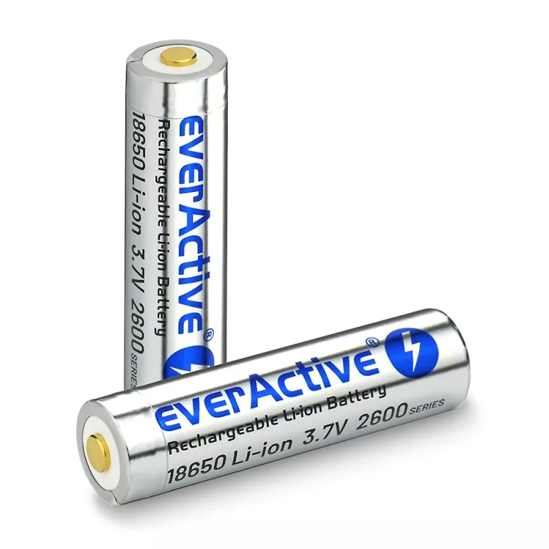 baterija everActive 18650 3.7V Li-ion 2600mAh micro USB with protection BOX