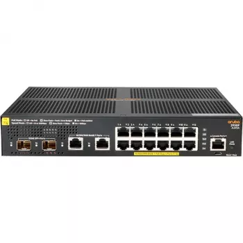 Hewlett Packard Enterprise HPE Aruba 2930F 12G PoE+ 2G/2SFP+ - komutatorius - L3 - valdomas - 12 x 10/100/1000 (PoE+) + 2 x 1 Gigabit/10 Gigabit SFP+ (Uplink) + 2 x 10/100/1000 - an Rack