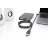 Digitus ASSMANN - USB laidas - USB-C (M) kampuotas į USB Type A (M) tiesus - USB 3.1 Gen2 - 3 A - 1 m - formuotas - juodas (AK-300147-010-S)