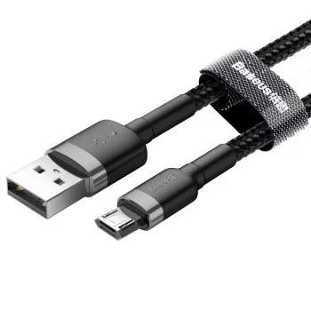 Baseus Cafule 2.4A 1 m Micro USB laidas (pilkas/juodas)
