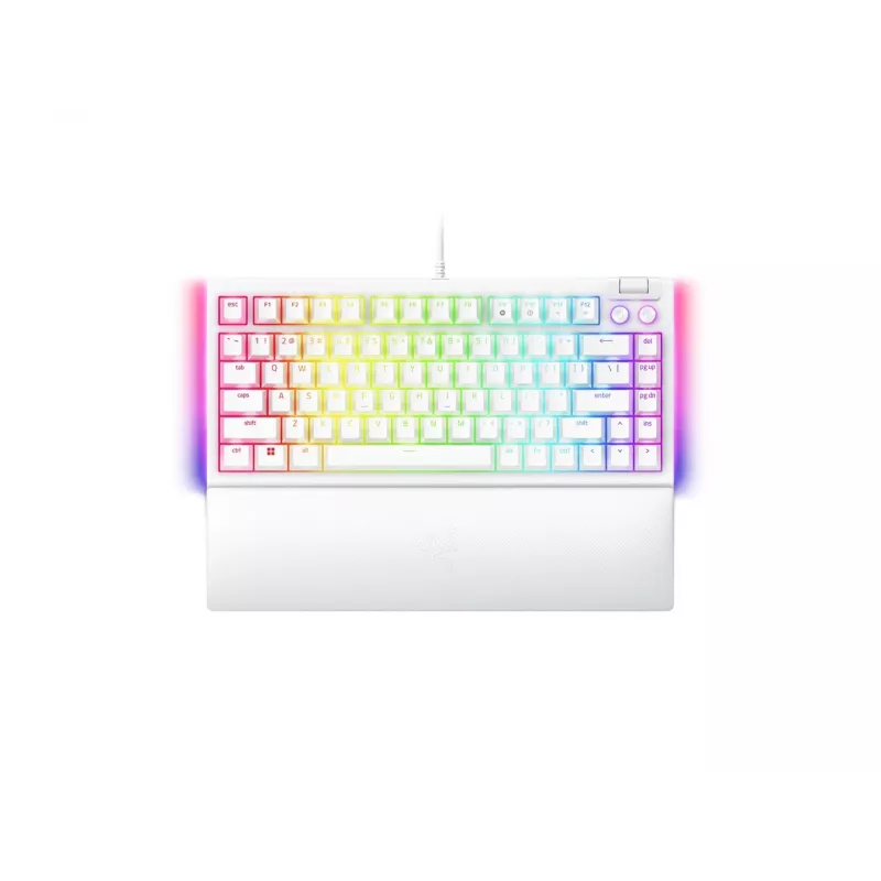 Mechaninė žaidimų klaviatūra Razer JuodaWidow V4 75% USB QWERTY US English balta