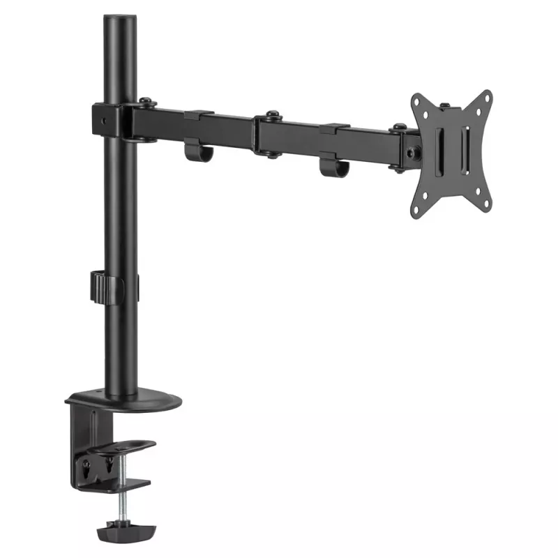 Monitor and TV Adjustable Holder SAVIO UM-02, Juoda, adjustable grip, easy to install