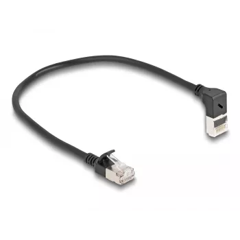 DeLOCK tinklo kabelis RJ45 Cat.6A 0,25 m juodas