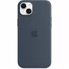 Silikoninis dėklas dėklas Apple iPhone 14 Plus MagSafe Storm Blue