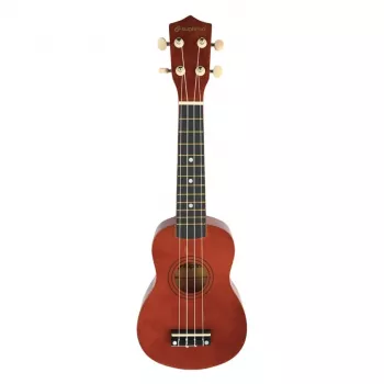 Sopraninė ukulelė SUPRIMO UK21 21 colio – liepos medžio korpusas, 12 progų, 4 nailoninės stygos, tamsaus medžio apdaila