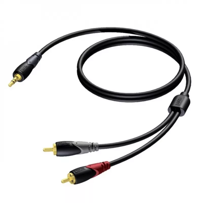 Stereo 3.5 mm lizdo kištukas į 2x RCA (Cinch) kištuką laidas Procab 3 m