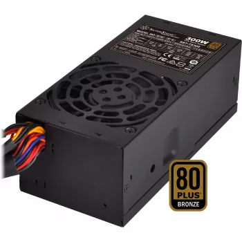 SilverStone TFX Series SST-TX300 – vidinis maitinimo šaltinis - TFX12V / ATX12V 2,4 - 80 PLUS Bronze - AC 100-240 V - 300 Watt - aktyvus PFC - Juodas (SST-TX300)