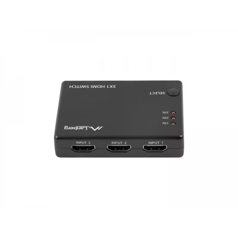 LANBERG vaizdo jungiklis 3x HDMI + micro USB prievadas