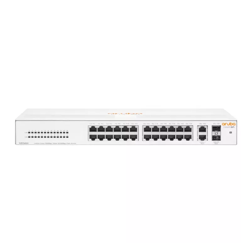 HPE Aruba Networking Aruba Instant On 1430 26G 2SFP nevaldomas L2 Gigabit Ethernet (10/100/1000) 1U