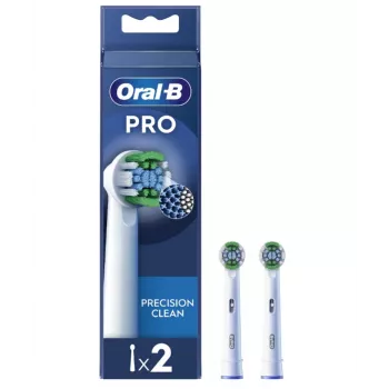 Dantų šepetėlių galvutės Oral-B Precision Clean EB20RX-2 — 2 pakaitinės galvutės, baltos