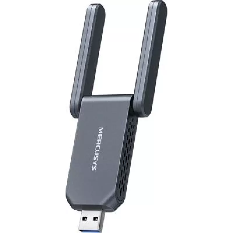 Belaidis USB adapteris MERCUSYS MA37BEH — didelio stiprinimo Wi-Fi 7 (BE6500) USB-C/USB-A suderinamumas